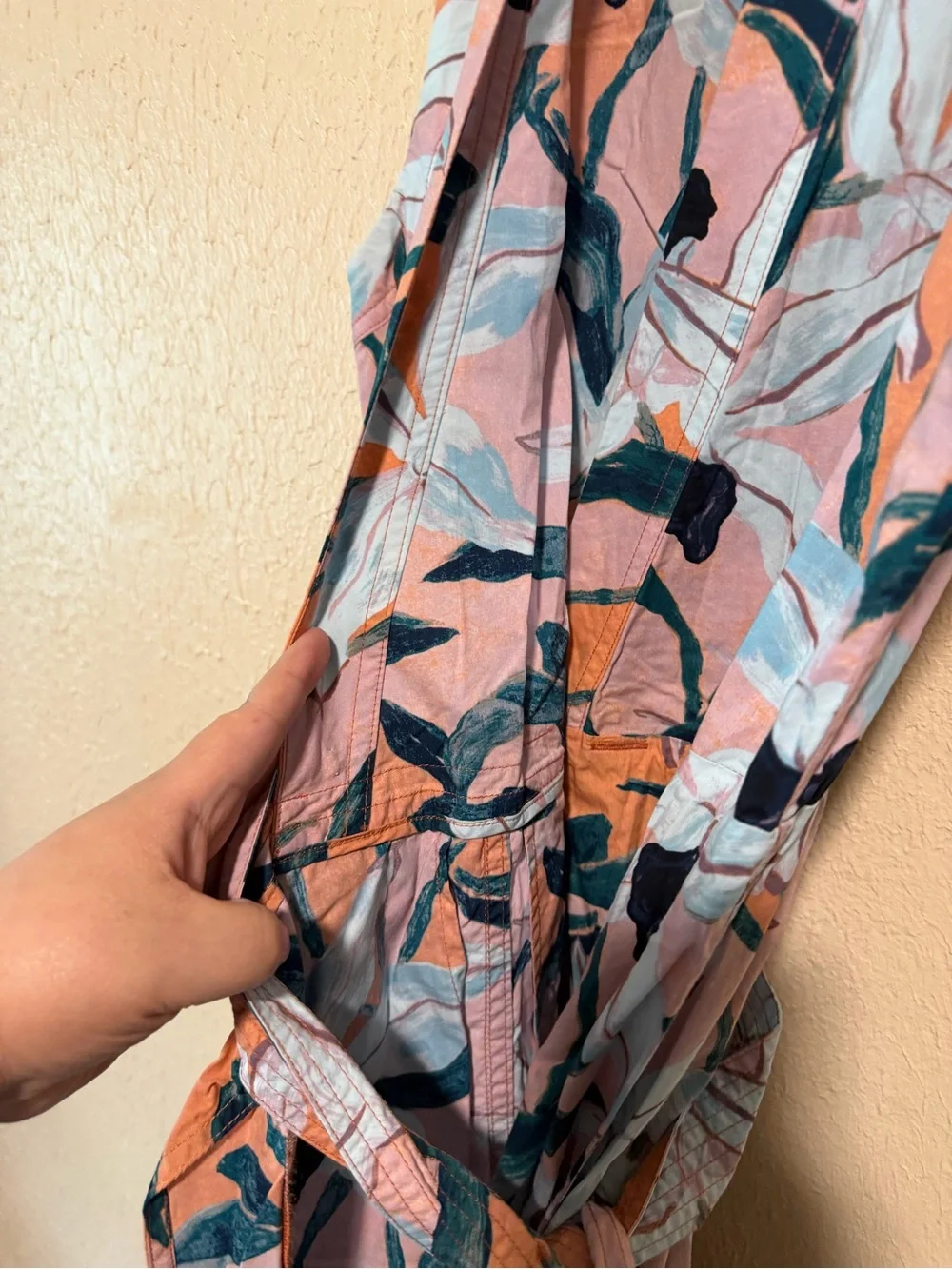 TORY BURCH Printed Wrap‎ Dress In Pink Desert Bloom Size 6